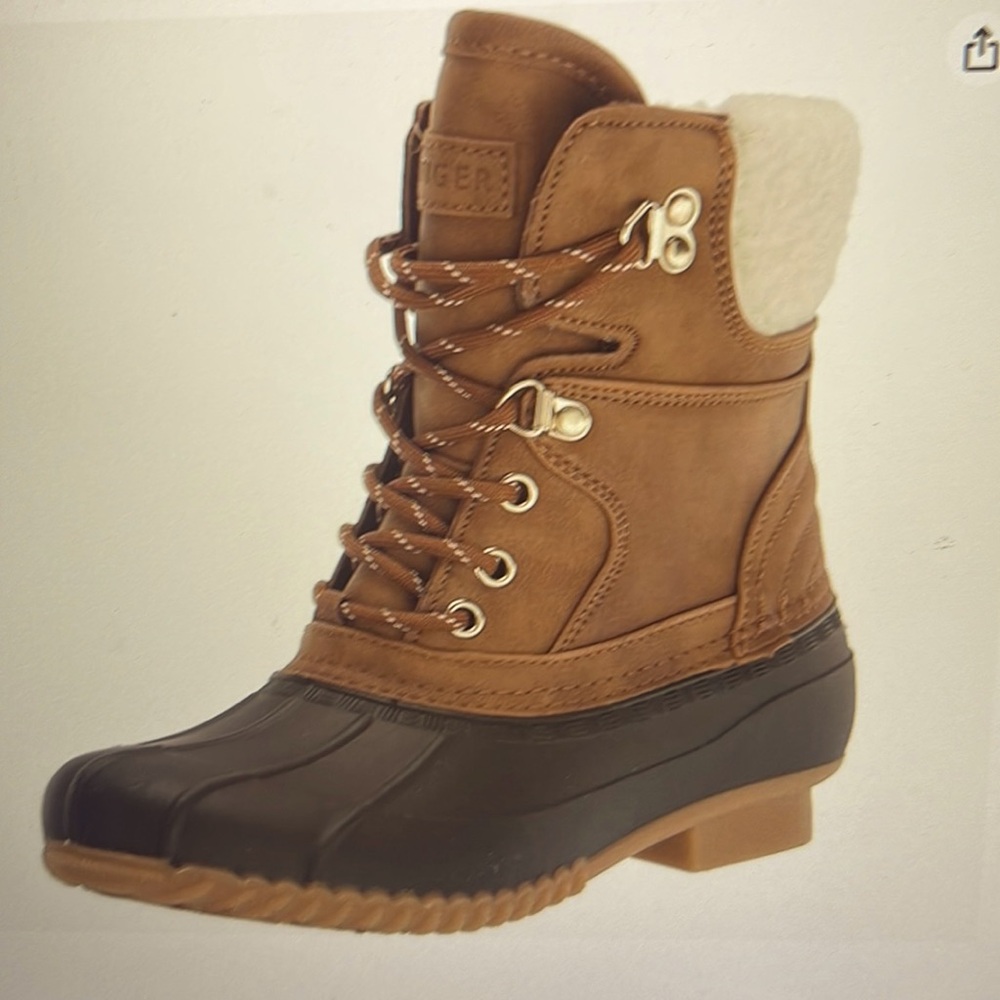 Tommy Hilfiger Womens Raina’s Boot dark brown New winter rain